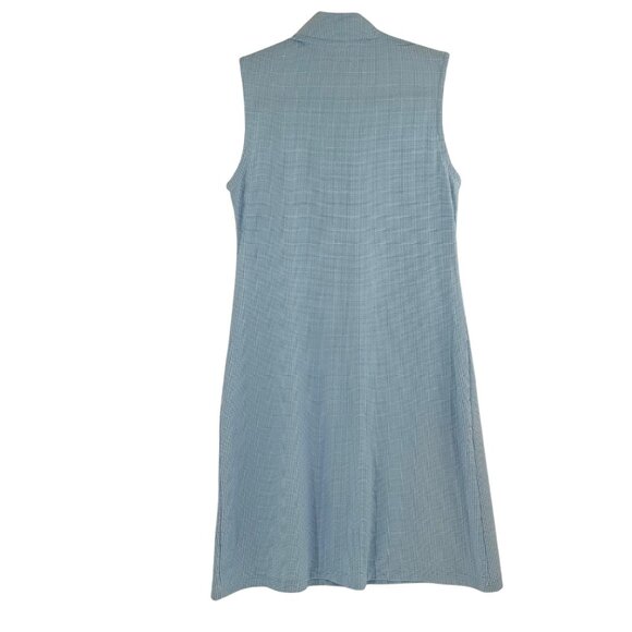 Ibkul Womens Sleeveless Dress S Blue Check UPF 50+ - Picture 2 of 11